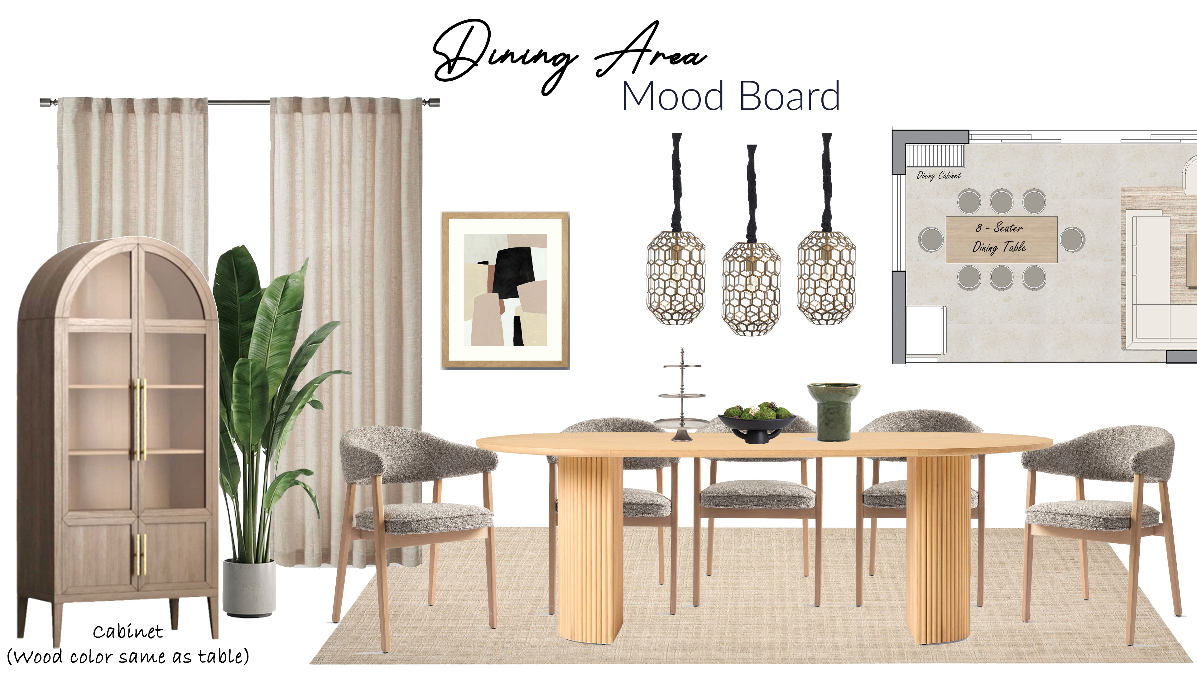 Dining Area E-Design Moodboard Concept
